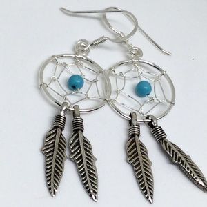 sterling silver dreamcatcher earrings